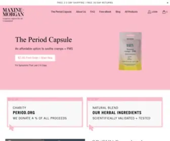 Maxineandmorgan.com(Maxine & Morgan offers effective natural remedies for period cramps) Screenshot