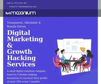 Maxinium.com(Affordable Online Digital Marketing in Sri Lanka) Screenshot