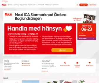 Maxiorebro.se(Maxi ICA Stormarknad Örebro har allt du behöver) Screenshot