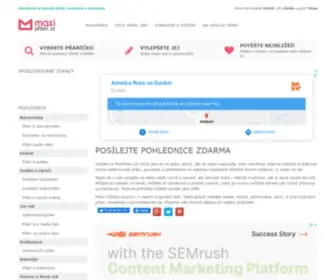 Maxiprani.cz(MaxiPřání.cz) Screenshot