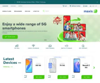 Maxis.com.my(Malaysia Leading Telco) Screenshot