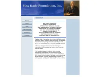 MaxKadefoundation.org(Max Kade Foundation) Screenshot