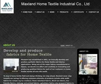 Maxlandhometex.com.tw(Maxland Home Textile Industrial Co) Screenshot