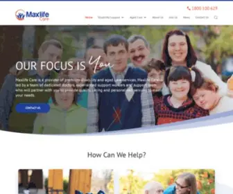 Maxlifecare.com.au(Maxlife Care) Screenshot