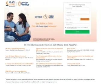 Maxlifeinsurance.online(Max Life Insurance) Screenshot