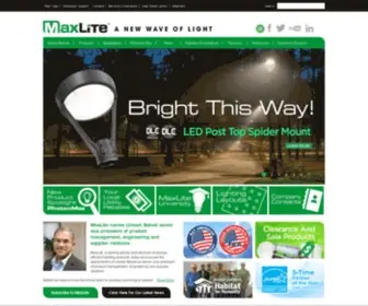 Maxlite.com(The Home of Energy Efficient LED Lighting) Screenshot