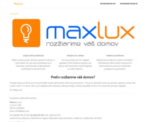 Maxlux.sk(Svietidlá) Screenshot