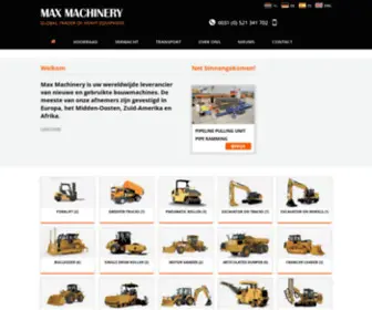 Maxmachinery.nl(Leverancier van nieuwe en gebruikte bouwmachines) Screenshot