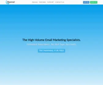 Maxmailhq.com(The High Volume Email Marketing Software Alternative) Screenshot