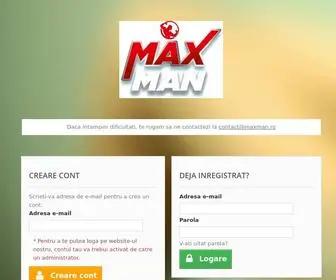 Maxman.ro(Autentificare) Screenshot