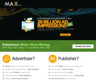 Max.net(PPC Search Engine Network) Screenshot