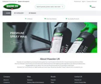 Maxolen.co.uk(Car Care Products) Screenshot