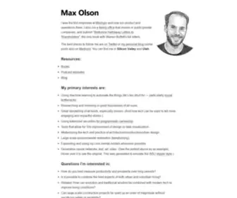 Maxolson.com(Max Olson) Screenshot