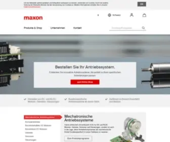 Maxonmotor.ch(Maxon motor switzerland) Screenshot