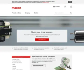 Maxonmotor.com.au(DC motors and drive systems by maxon motor) Screenshot