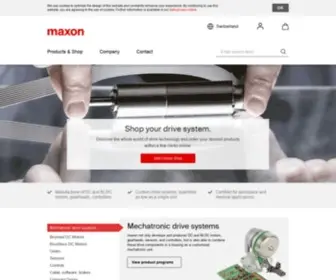 Maxonmotor.com(DC motors and drive systems by maxon motor) Screenshot