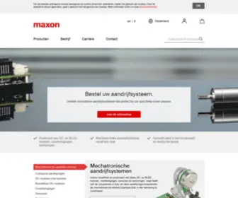 Maxonmotor.nl(DC motors and drive systems by maxon motor) Screenshot