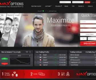 Maxoptions.com(Header-meta-keywords) Screenshot