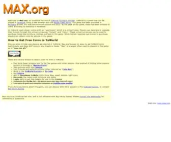 Max.org(Unofficial YoWorld (formerly YoVille) Tips and Tricks) Screenshot