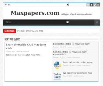 Maxpapers.com(All types of past papers and notes) Screenshot
