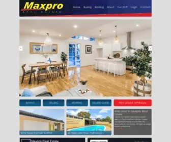 Maxpro.com.au(MAXPRO REAL ESTATE) Screenshot