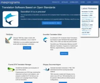 Maxprograms.com(Solutions for the Translation Industry) Screenshot