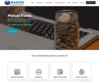 Maxproinvestment.com(MAXPRO INVESTOR SERVICES PRIVATE LIMITED) Screenshot