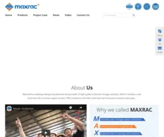 Maxrac.com.cn(Industrial Warehouse Racking) Screenshot