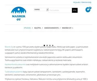 Maxrek.fi(Maxrek Oy paperitukku) Screenshot