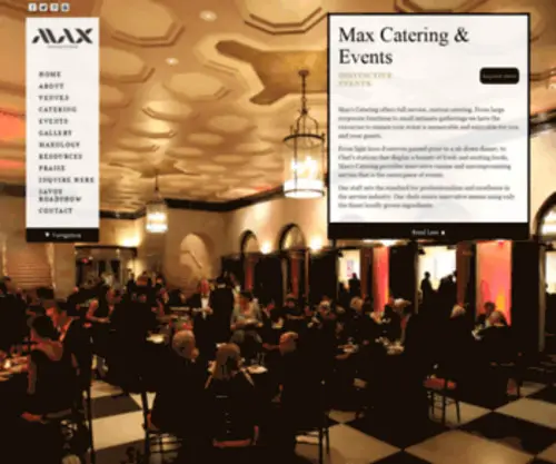 Maxscatering.com(The Max Restaurant Group) Screenshot