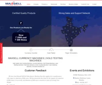 Maxsell.co.in(MAXSELL Currency Machines) Screenshot