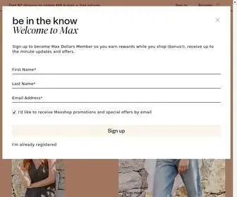 Maxshop.com(NZ Designed Clothing) Screenshot