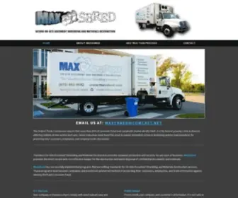 Maxshred.com(On-Site Document and Materials Destruction) Screenshot