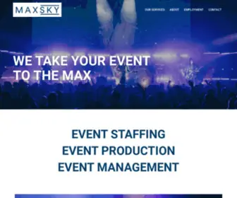 Maxskyllc.com(We take your event to the Max) Screenshot