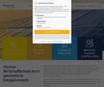 Maxsolar.de(Als Generalunternehmer oder) Screenshot