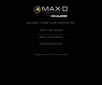 Maxsound.com(Max Sound Corporation) Screenshot