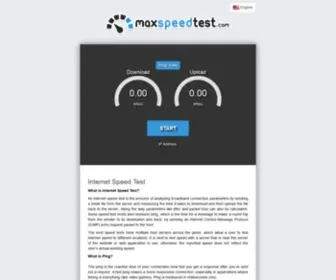 Maxspeedtest.com(Maxspeedtest) Screenshot