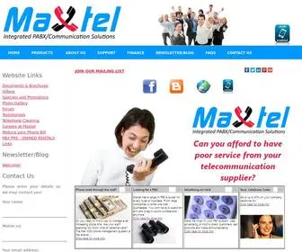 Maxtel.co.za(Integrated PABX/Communication Solutions Advertising on Hold Least Cost Rout) Screenshot