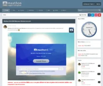 Maxthon-FR.com(Site Francophone de Maxthon) Screenshot