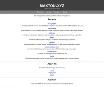 Maxton.xyz(Max's Website) Screenshot