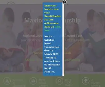 MaxtopVision.com(Maxtop Scholarship Exam) Screenshot