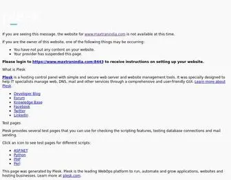 Maxtranindia.com(Domain Default page) Screenshot