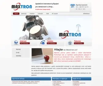 Maxtron.cz(Internet, TV, Telefon) Screenshot