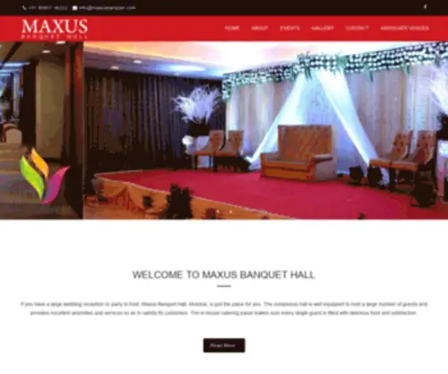 Maxusbanquet.com(Maxus Banquet Hall) Screenshot