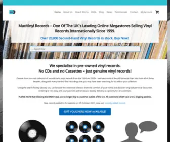 Maxvinylrecords.co.uk(UK online vinyl record store) Screenshot