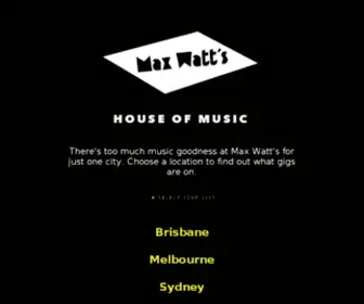 Maxwatts.com.au(Max Watt’s) Screenshot