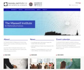 Maxwell.ac.uk(The Maxwell Institute for Mathematical Sciences) Screenshot