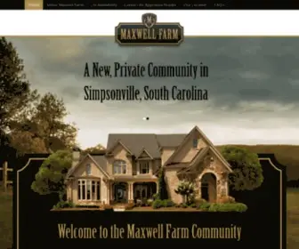 Maxwellfarmsc.com(Maxwell Farm Sub Division) Screenshot