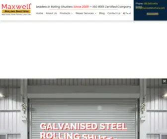 Maxwellshutters.com(UAE's #1 Rolling Shutter Suppliers) Screenshot