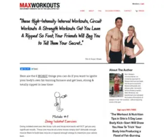 Maxworkouts.com(MAX Workouts by Shin Ohtake) Screenshot
